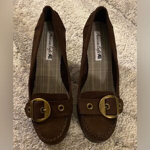 American Eagle Vintage Buckle Wedges Size 8, 90’s Y2K